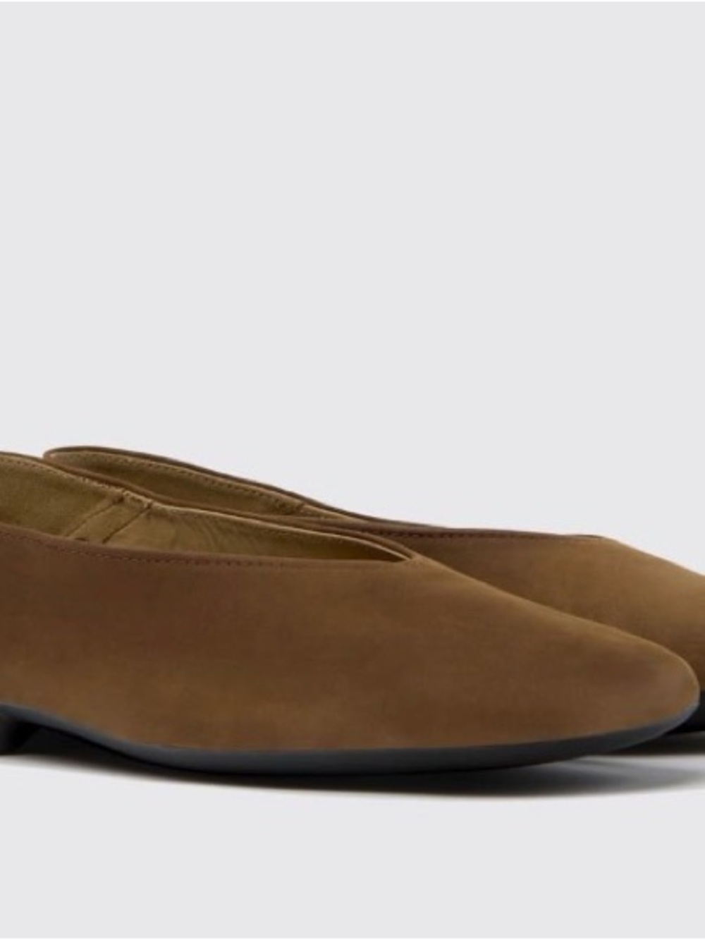 Camper Women’s Casi Myra Brown Suede Ballet Flats with OrthoLite Insoles